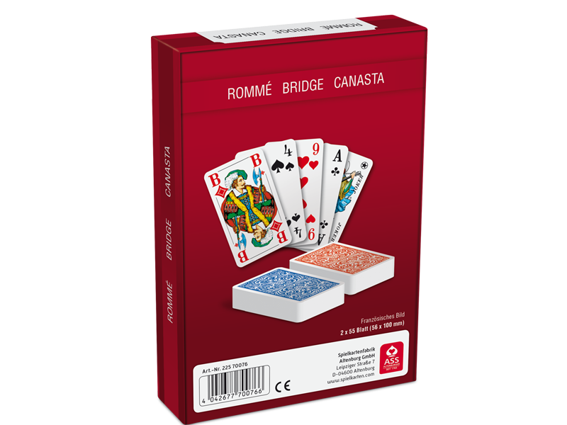 10x Senioren Rommé Canasta Bridge Spielkarten 2x55 Blatt Große Zeichen NEU/OVP 