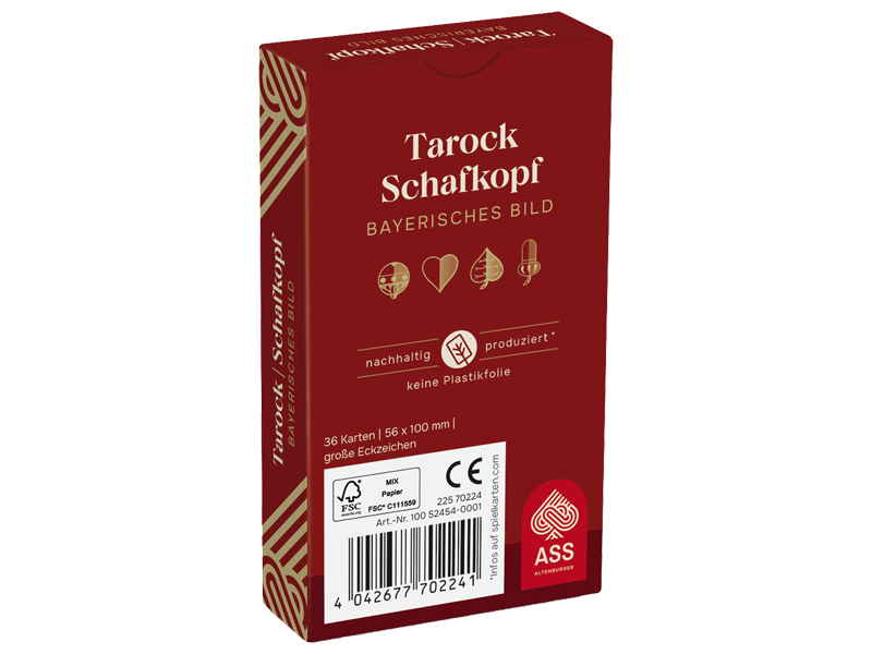 Schafkopf, bayrisches Bild Große Eckzeichen Rückseite