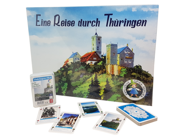 DDR-SpielKombi: Brettspiel "Eine Reise durch Thüringen" und Skat-Sonderedition "Thüringen"