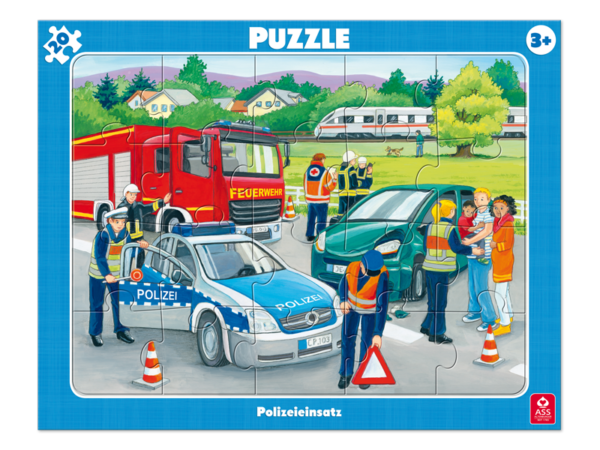 Rahmenpuzzle Polizeieinsatz