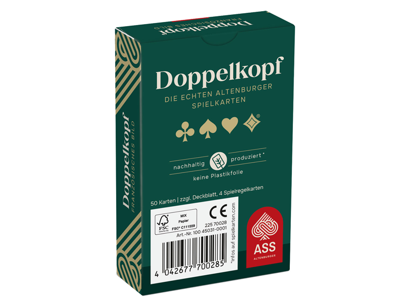 Doppelkopf französisches Bild hinten